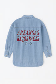 ARKANSAS RAZORBACKS OVERSIZED DENIM JACKET