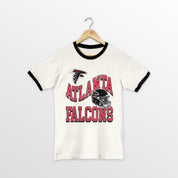 ATLANTA FALCONS HARD EARNED VINTAGE RINGER TEE
