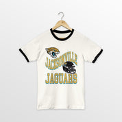 JACKSONVILLE JAGUARS HARD EARNED VINTAGE RINGER TEE