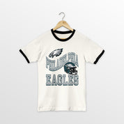 PHILADELPHIA EAGLES HARD EARNED VINTAGE RINGER TEE