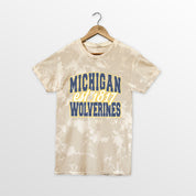 MICHIGAN WOLVERINES DEEP ROOTS BLEACH WASH TEE