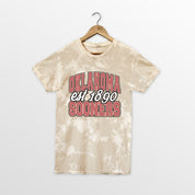 OKLAHOMA SOONERS DEEP ROOTS BLEACH WASH TEE
