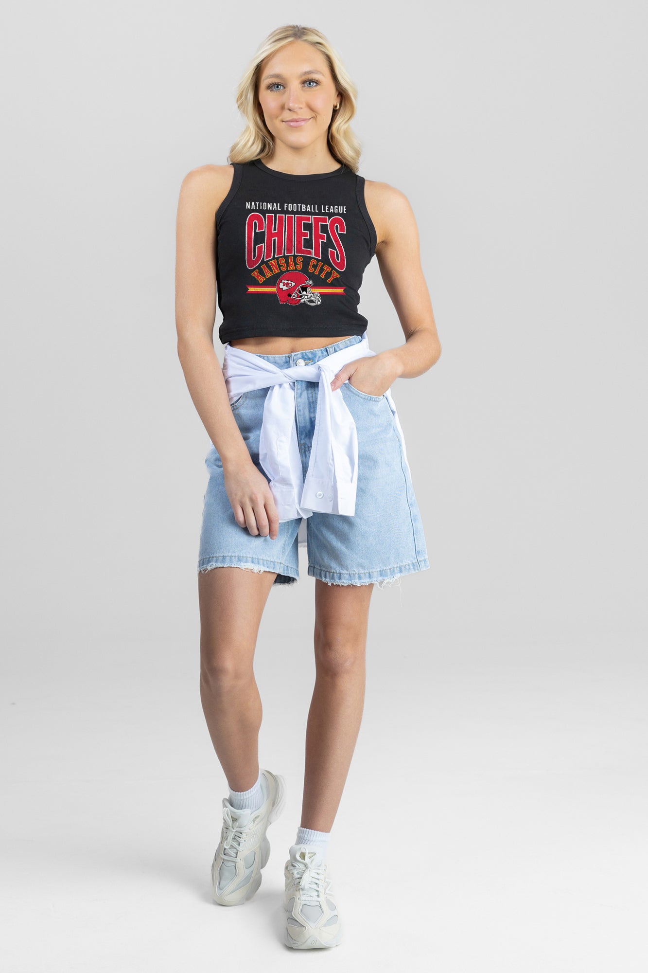 KANSAS CITY CHIEFS MIC DROP ESSENTIAL RIBBED CROP TANK