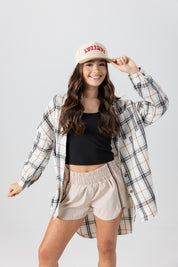 UPSIDE DOWN GAMEDAY RETRO CORDED HAT IN TAN