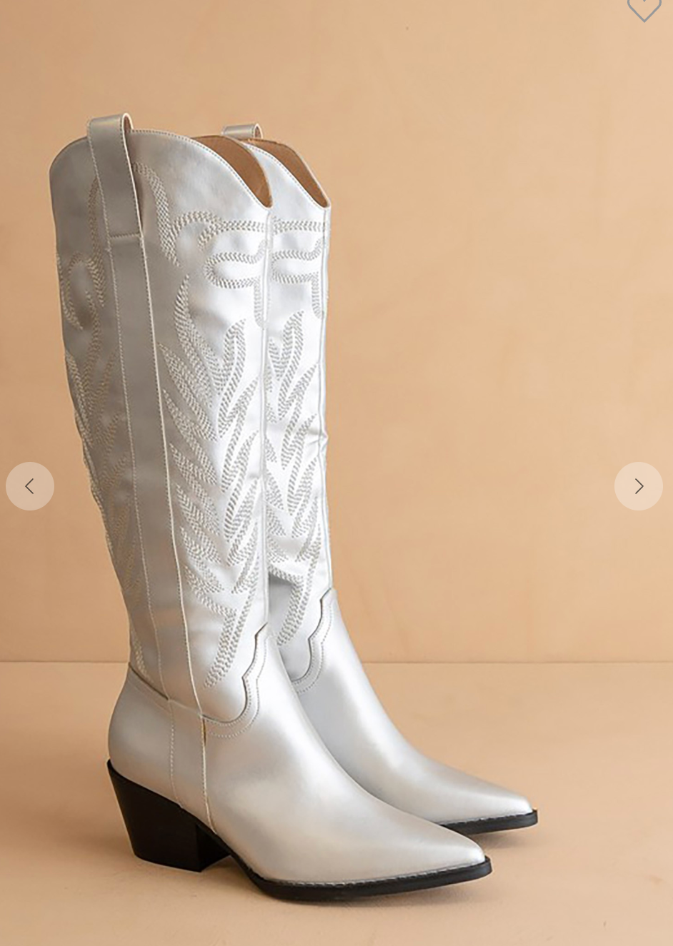 SELENE TALL SILVER WESTERN BOOT