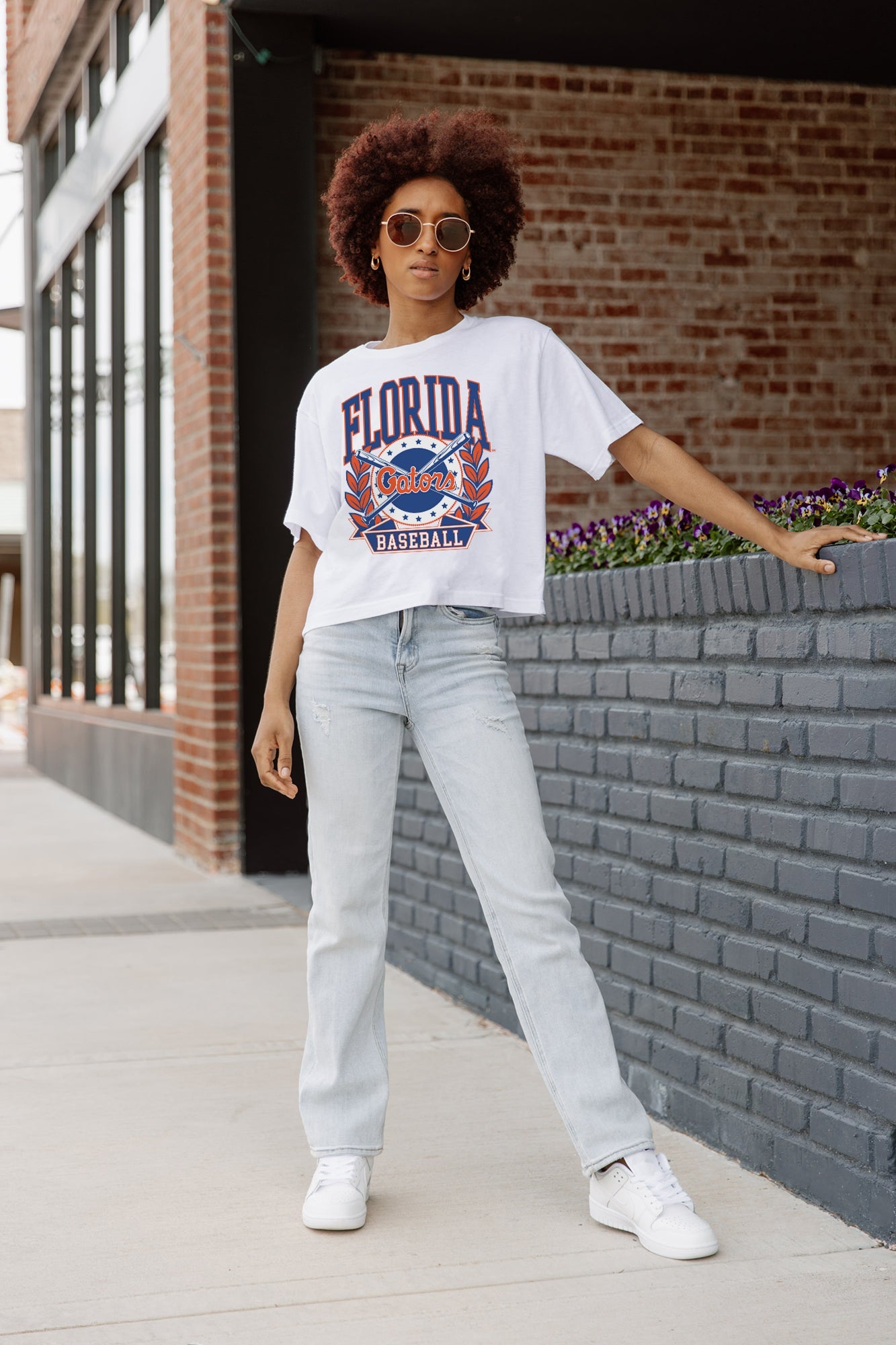 FLORIDA GATORS BASES LOADED BOXY FIT WOMEN'S CROP TEE - Lifestyle Street Style | Gameday Couture - SOHO