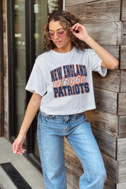NEW ENGLAND PATRIOTS DEEP ROOTS BOXY FIT CROPPED TEE