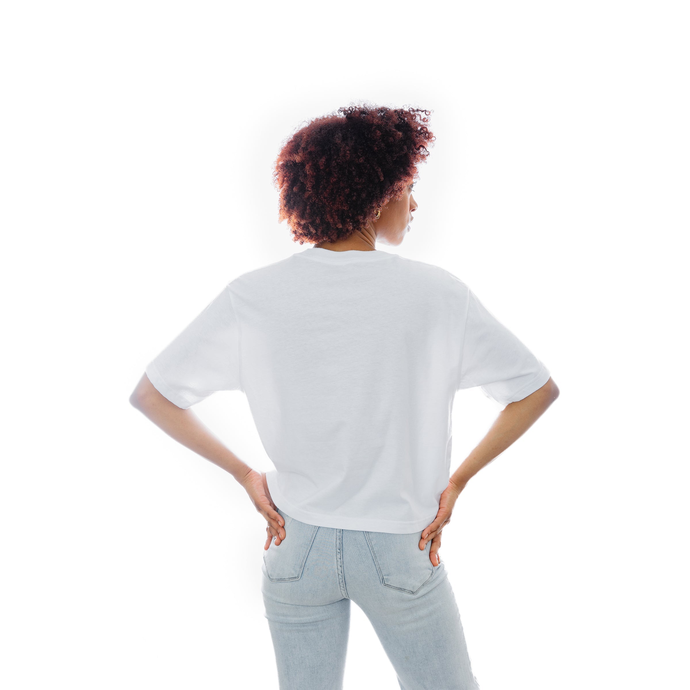 White RUTGERS SCARLET KNIGHTS Keep Playing Boxy-Fit Crop Tee - Back View | Gameday Couture - SOHO