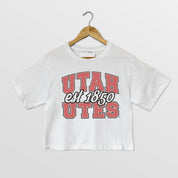 UTAH UTES DEEP ROOTS BOXY FIT WOMEN'S CROPPED TEE