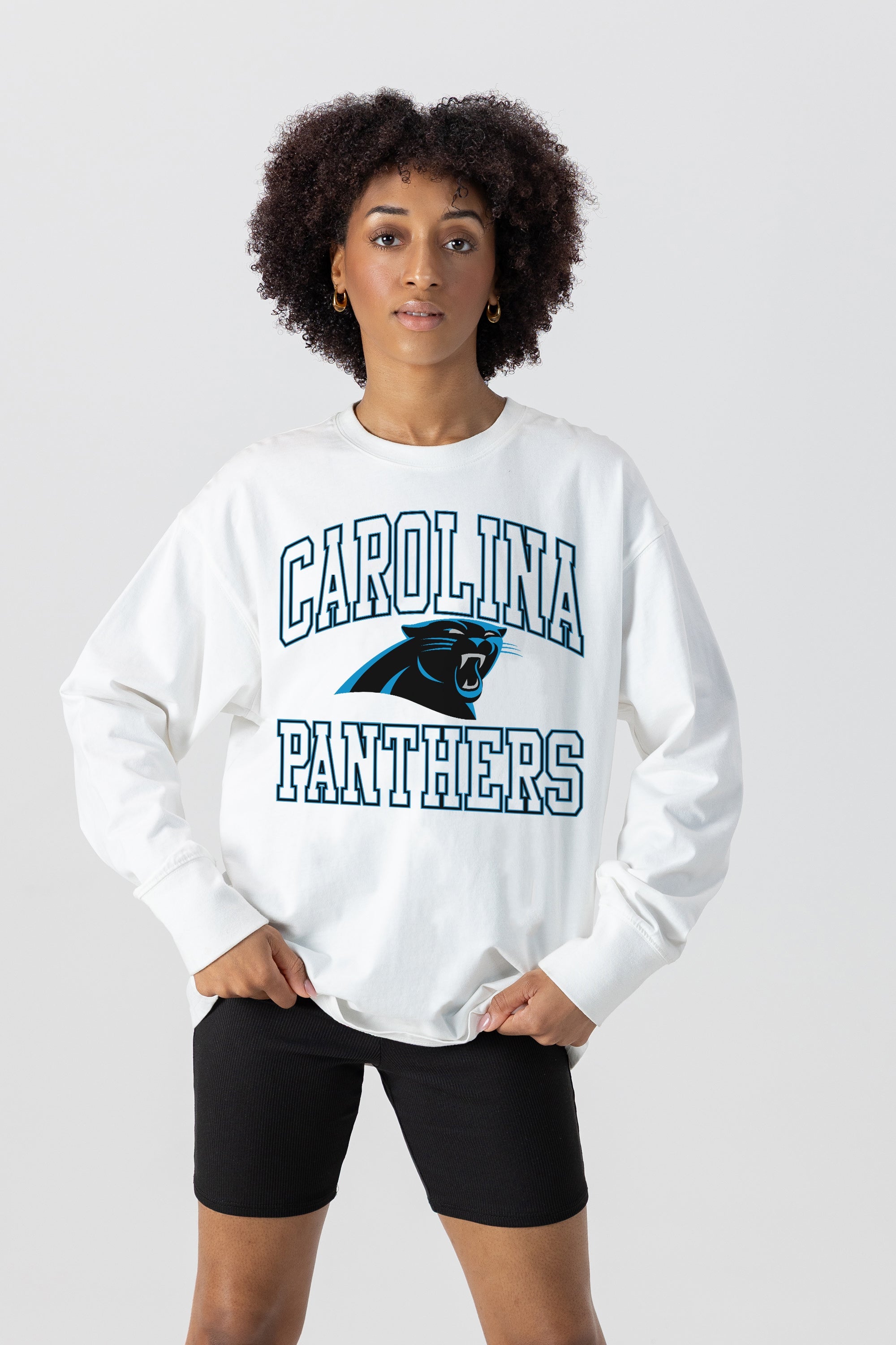 CAROLINA PANTHERS MIND GAMES OVERSIZED MIDWEIGHT LONG SLEEVE TEE