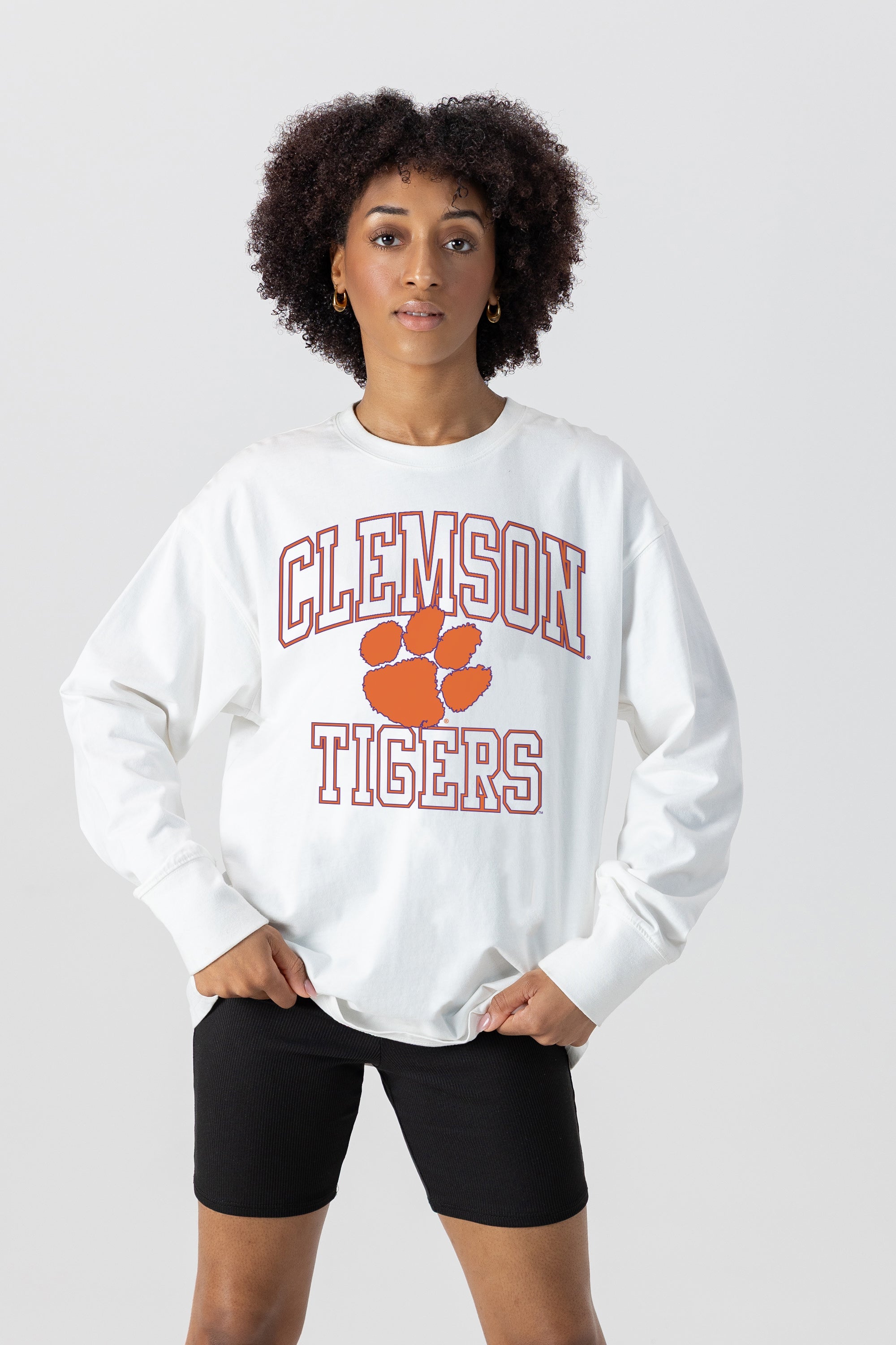 CLEMSON TIGERS MIND GAMES OVERSIZED MIDWEIGHT LONG SLEEVE TEE