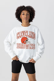 CLEVELAND BROWNS MIND GAMES OVERSIZED MIDWEIGHT LONG SLEEVE TEE