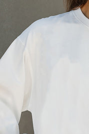 White Florida Gators TIME OUT Oversized Long-Sleeve Tee - Close-Up Ribbed Neckline & Seam Detail | Gameday Couture - SOHO