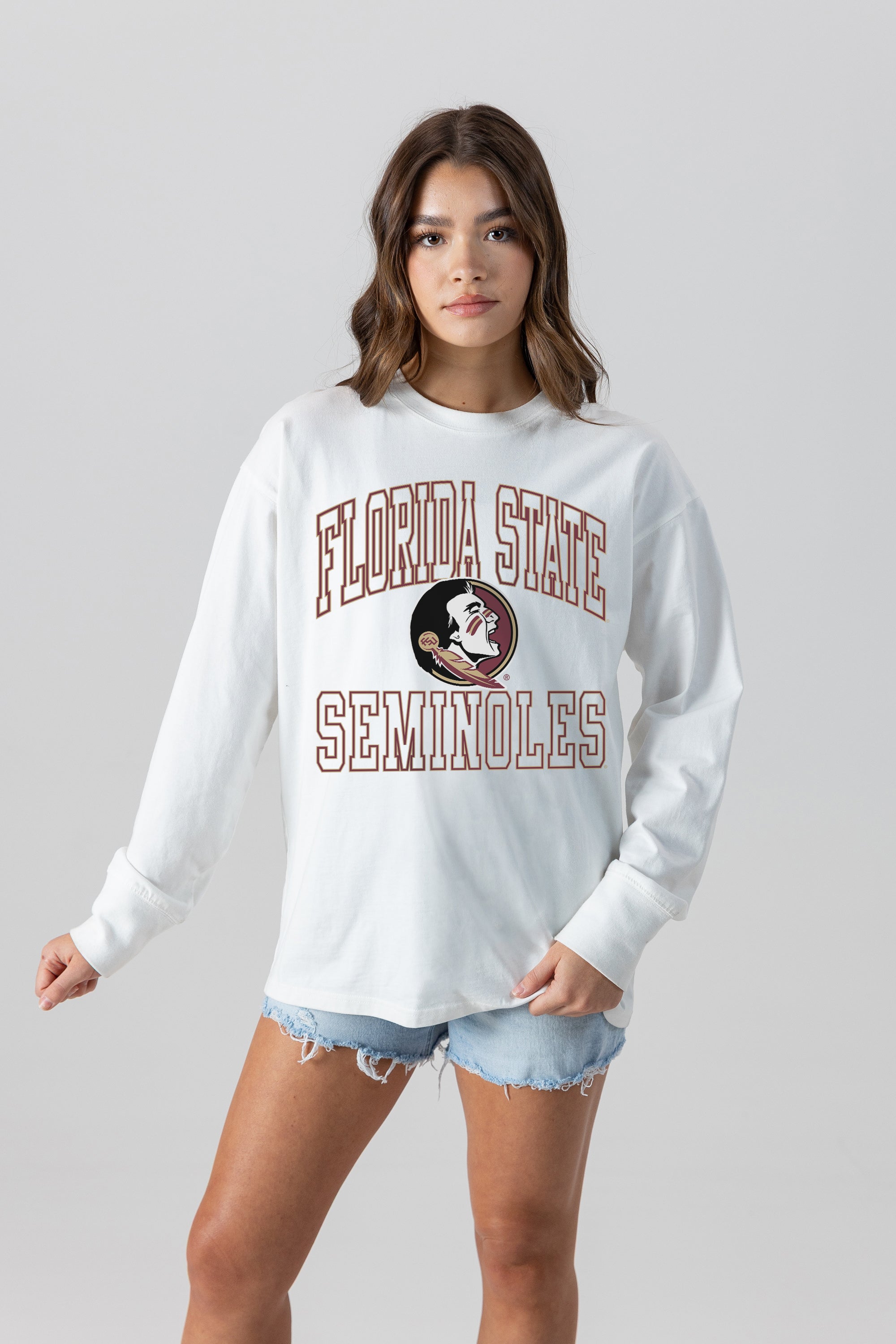 FLORIDA STATE SEMINOLES MIND GAMES OVERSIZED MIDWEIGHT LONG SLEEVE TEE