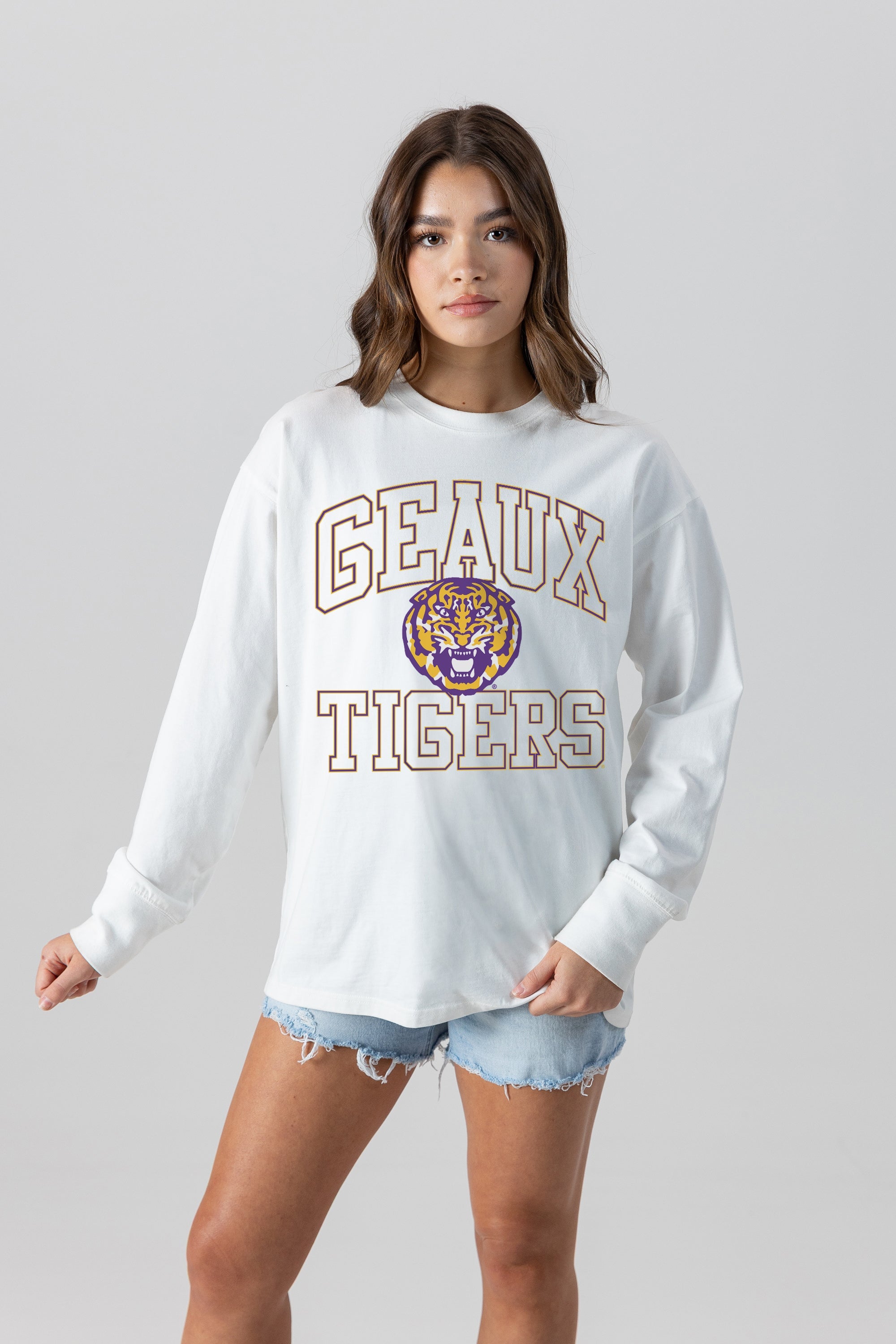 LSU TIGERS MIND GAMES OVERSIZED MIDWEIGHT LONG SLEEVE TEE