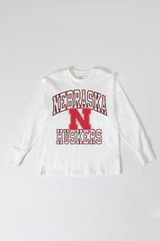 NEBRASKA CORNHUSKERS MIND GAMES OVERSIZED MIDWEIGHT LONG SLEEVE TEE