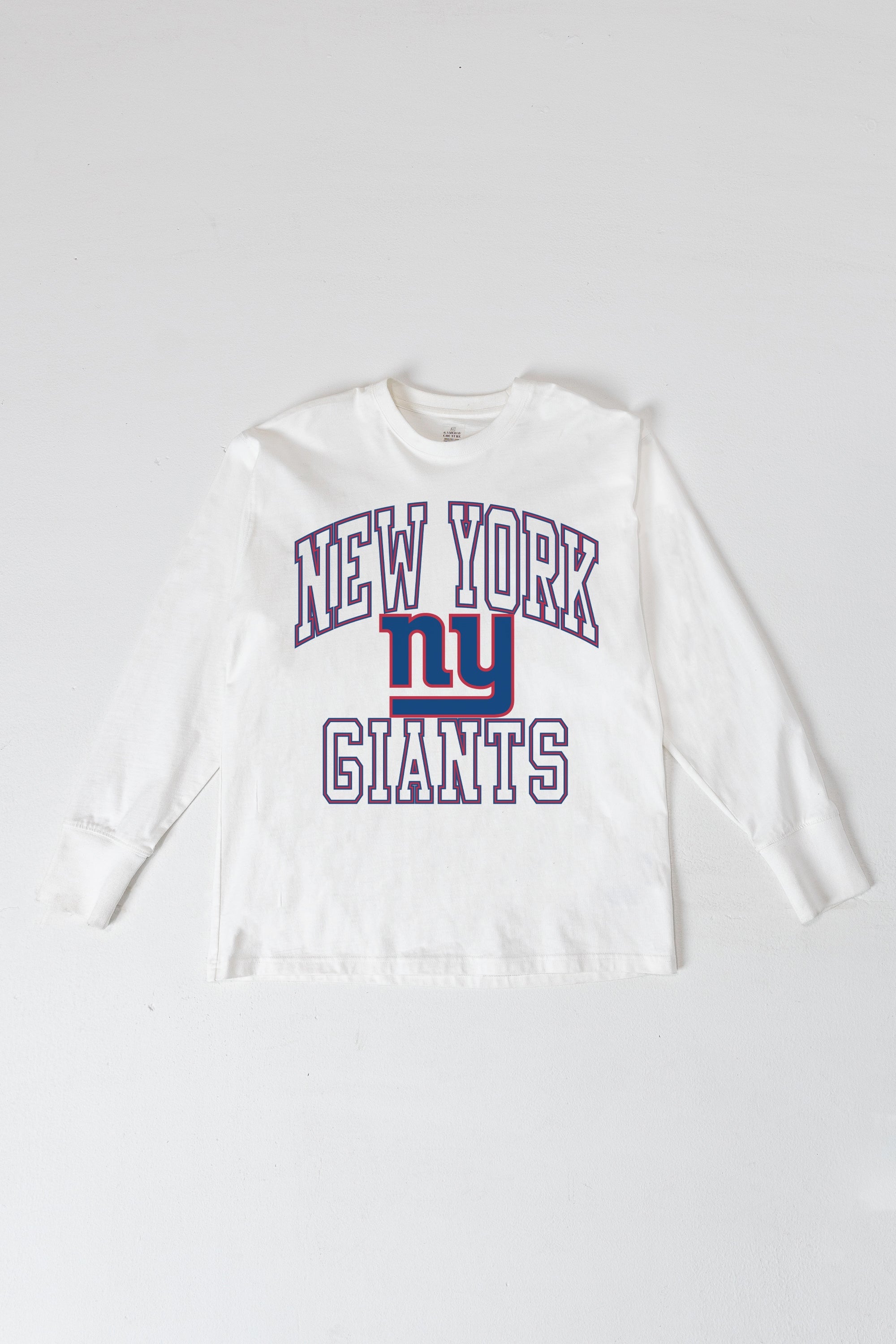 NEW YORK GIANTS MIND GAMES OVERSIZED MIDWEIGHT LONG SLEEVE TEE