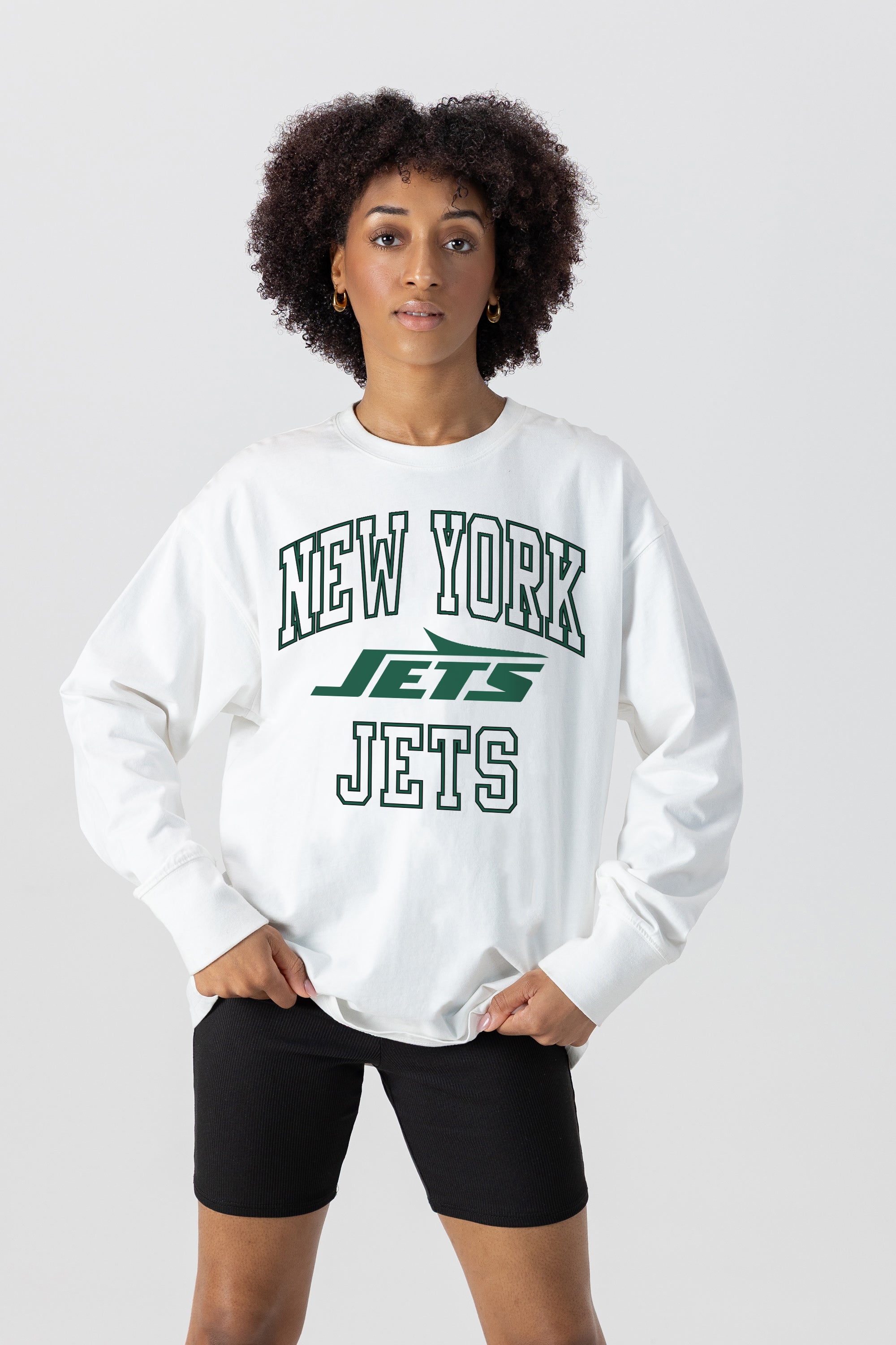 NEW YORK JETS MIND GAMES OVERSIZED MIDWEIGHT LONG SLEEVE TEE