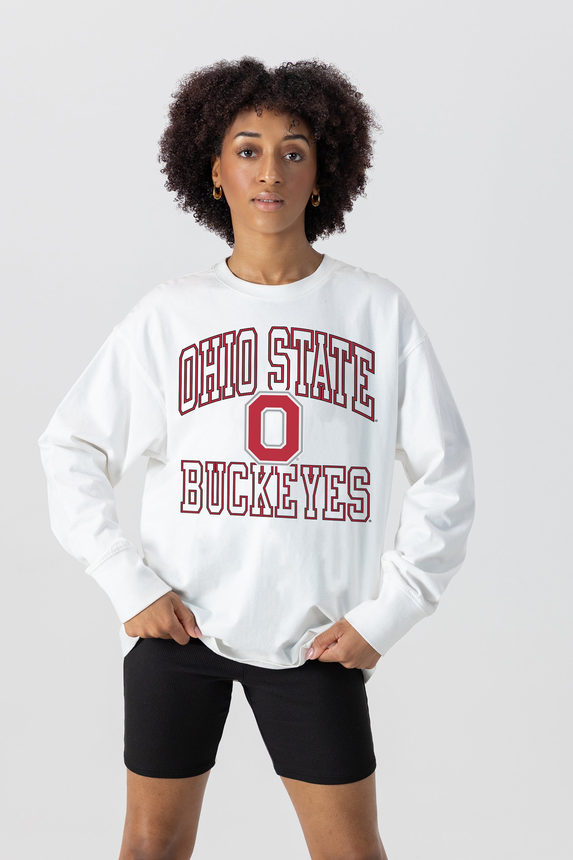 OHIO STATE BUCKEYES MIND GAMES OVERSIZED MIDWEIGHT LONG SLEEVE TEE
