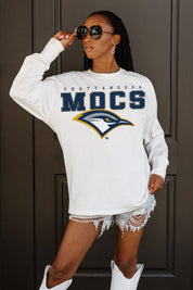 CHATTANOOGA MOCS BIG GOALS OVERSIZED LONG SLEEVE TEE WITH RIBBED NECKLINE AND CUFFS