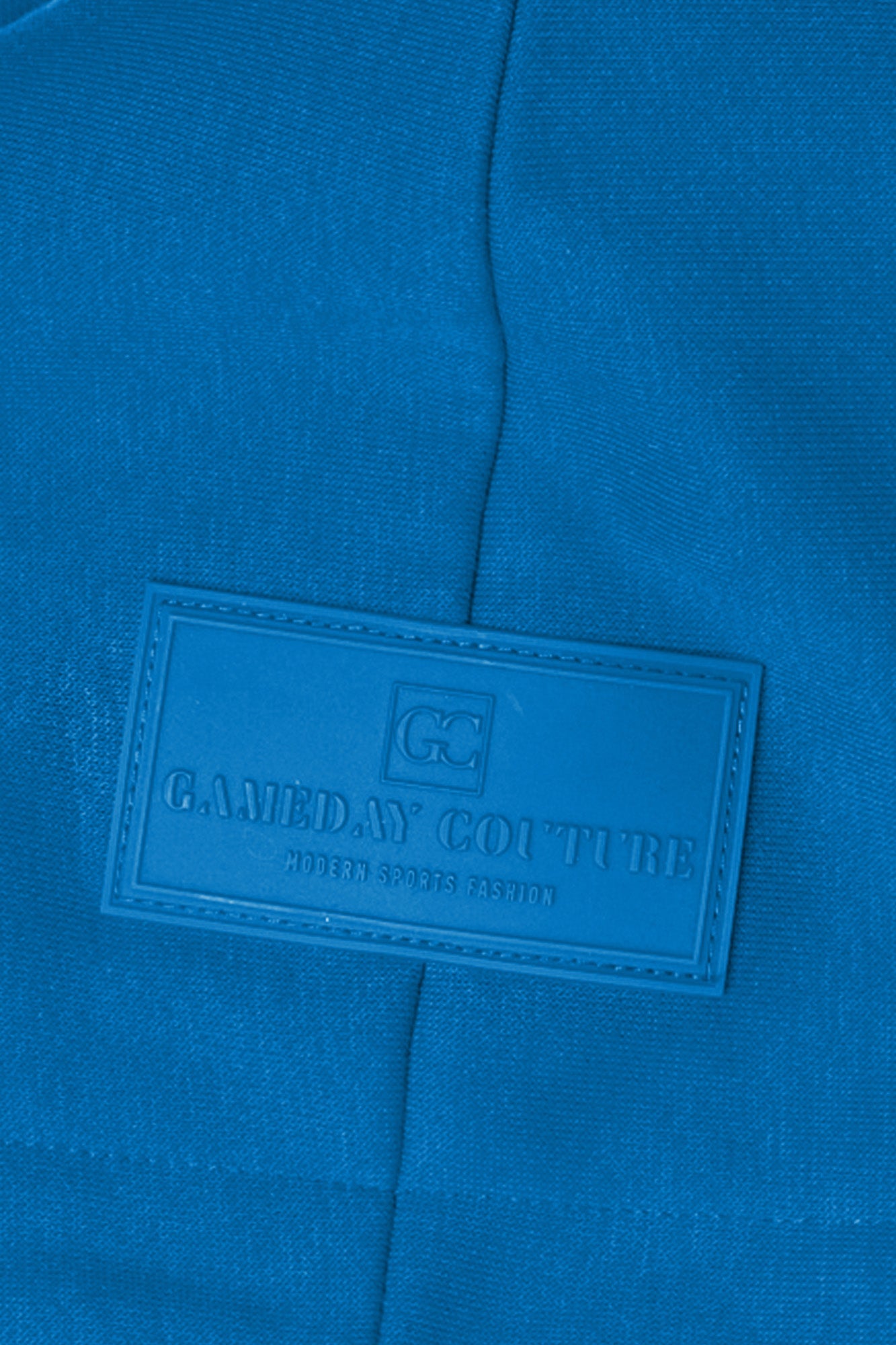 Blue Detroit Lions Never Stop Oversized Hoodie - Gameday Couture Brand Label Close-Up | Gameday Couture - SOHO
