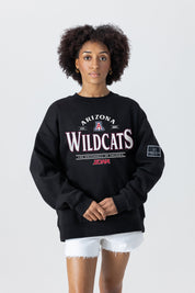 ARIZONA WILDCATS PLAYERS ONLY BLACK LABEL PREMIUM FLEECE DROP SHOULDER CREWNECK