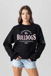 GONZAGA BULLDOGS PLAYERS ONLY BLACK LABEL PREMIUM FLEECE DROP SHOULDER CREWNECK