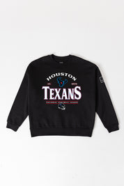 HOUSTON TEXANS PLAYERS ONLY BLACK LABEL PREMIUM FLEECE DROP SHOULDER CREWNECK