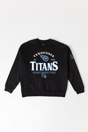 TENNESSEE TITANS PLAYERS ONLY BLACK LABEL PREMIUM FLEECE DROP SHOULDER CREWNECK