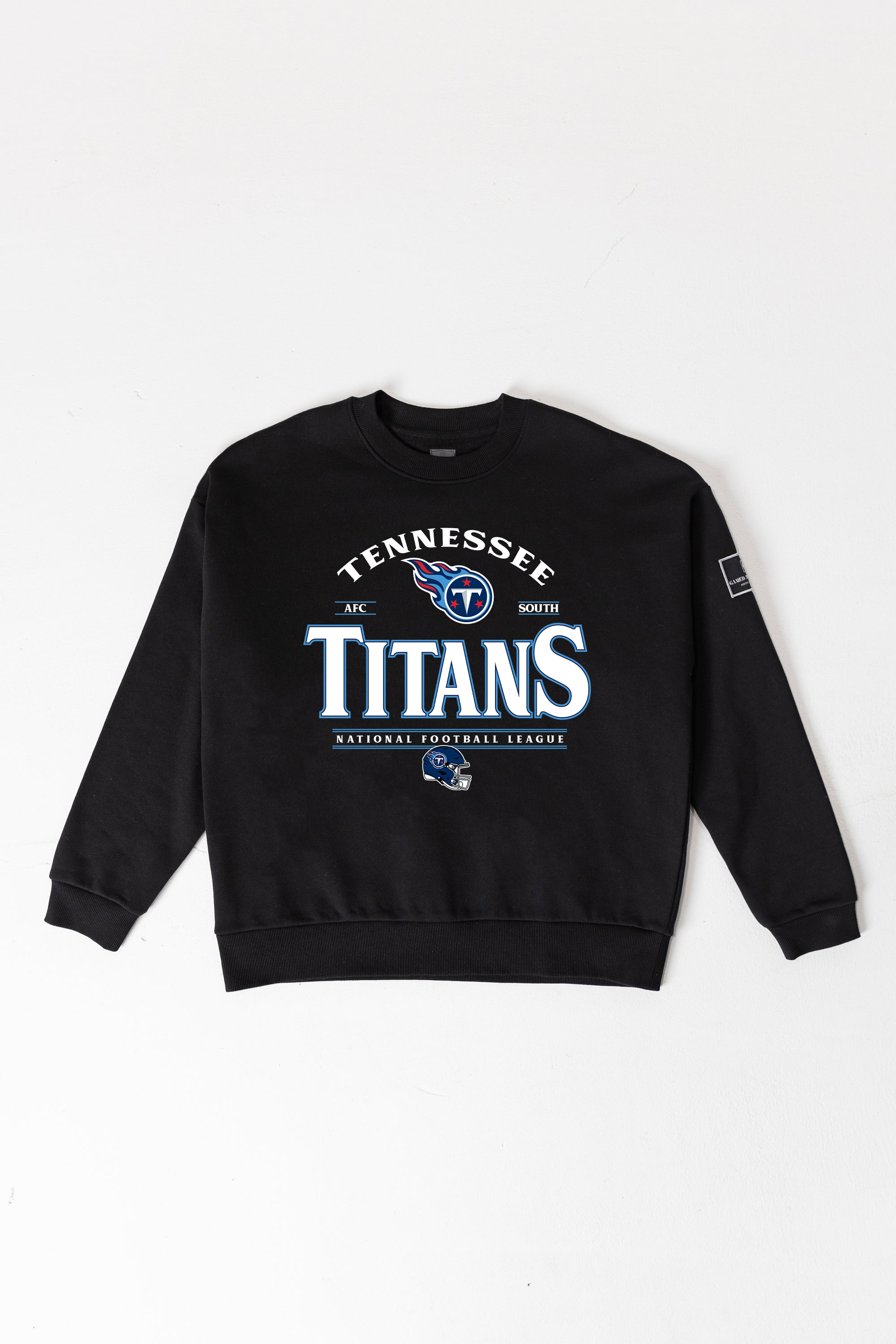 TENNESSEE TITANS PLAYERS ONLY BLACK LABEL PREMIUM FLEECE DROP SHOULDER CREWNECK