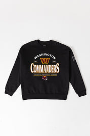 WASHINGTON COMMANDERS PLAYERS ONLY BLACK LABEL PREMIUM FLEECE DROP SHOULDER CREWNECK