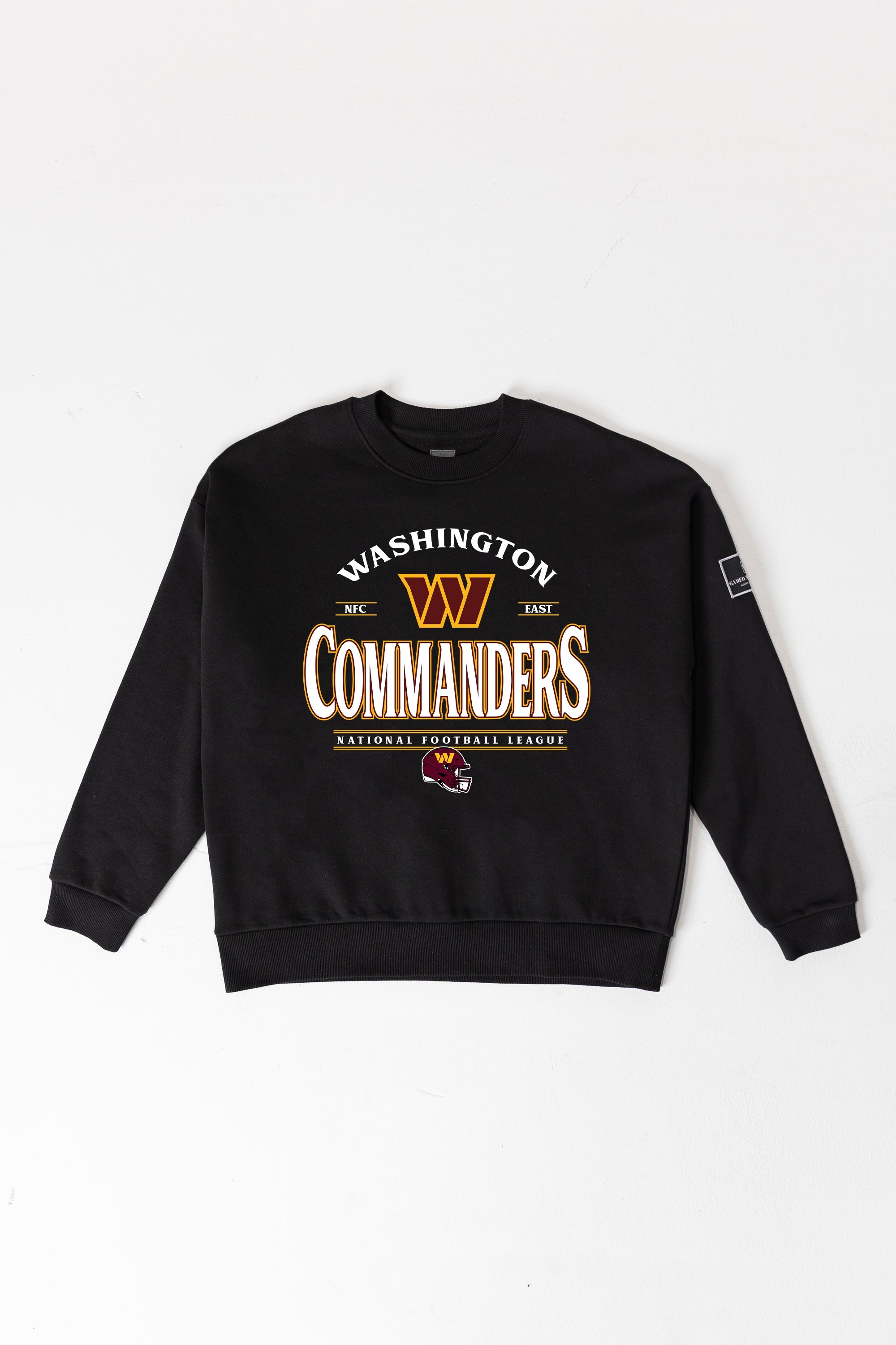WASHINGTON COMMANDERS PLAYERS ONLY BLACK LABEL PREMIUM FLEECE DROP SHOULDER CREWNECK