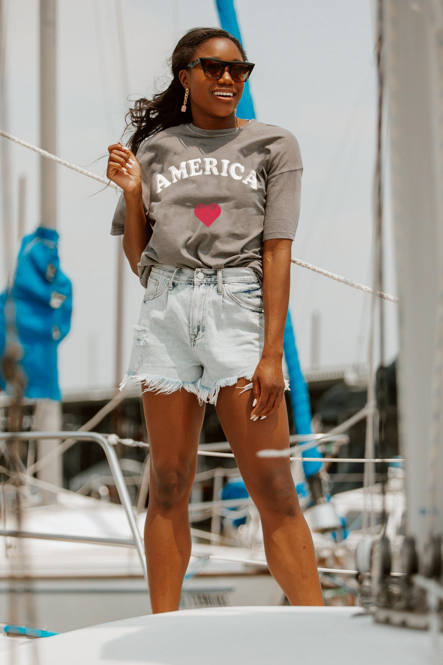 AMERICA VINTAGE BOYFRIEND TEE