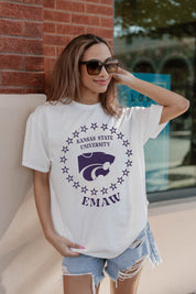 KANSAS STATE WILDCATS ON POINT OVERSIZED CREWNECK TEE