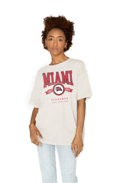 MIAMI OF OHIO REDHAWKS GET GOIN' OVERSIZED CREW NECK TEE