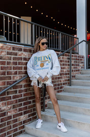 UCLA BRUINS HAVE A BALL PREMIUM FLEECE DROP SHOULDER CREWNECK PULLOVER - Full Body Pose | Gameday Couture - SOHO