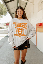 TENNESSEE VOLUNTEERS ALLSTAR EMBELLISHED SLEEVE CREWNECK PULLOVER BY MADI PREWETT TROUTT